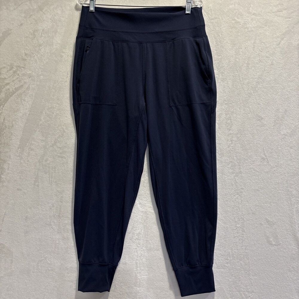 Athleta Venice High Rise Jogger Pants Women's Large Navy Blue Stretch Pockets